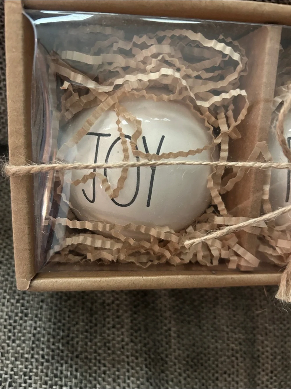 New Rae Dunn Christmas Ceramic Ornaments Joy Peace Love